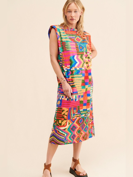 FARM Rio Dresses & Skirts - Farm Rio Patches Shirt Dress with Belt Size XL